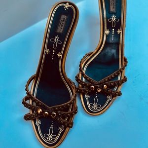 Prada, Milano, Italian kitten sandals size 38 (European) size 8, U.S